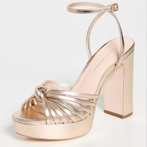 Loeffler randall Rivka Leather Knot Platform Sandals size 9